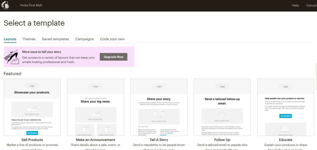 template of email