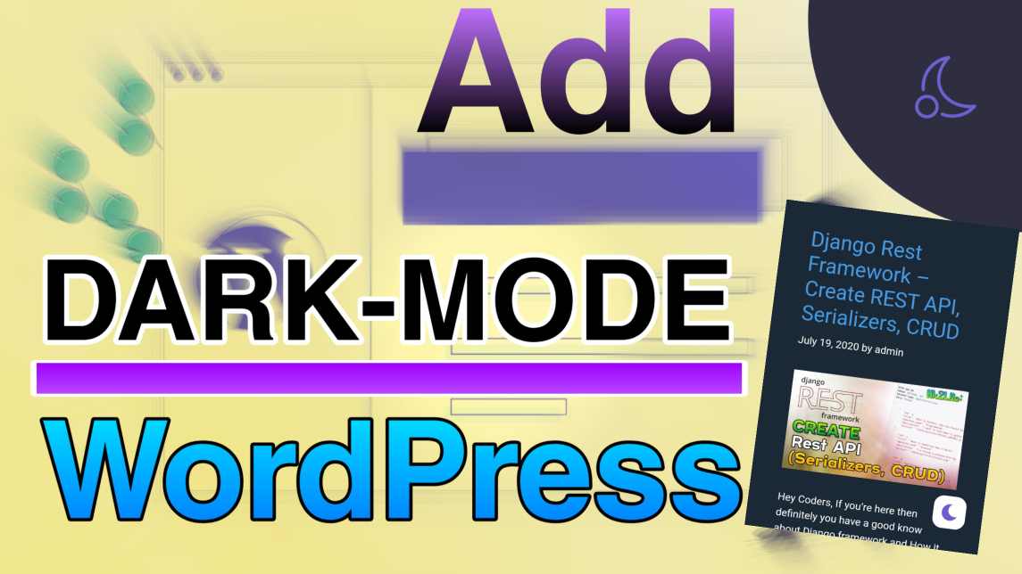 Add Dark Mode to WordPress Website and Admin Dashboard