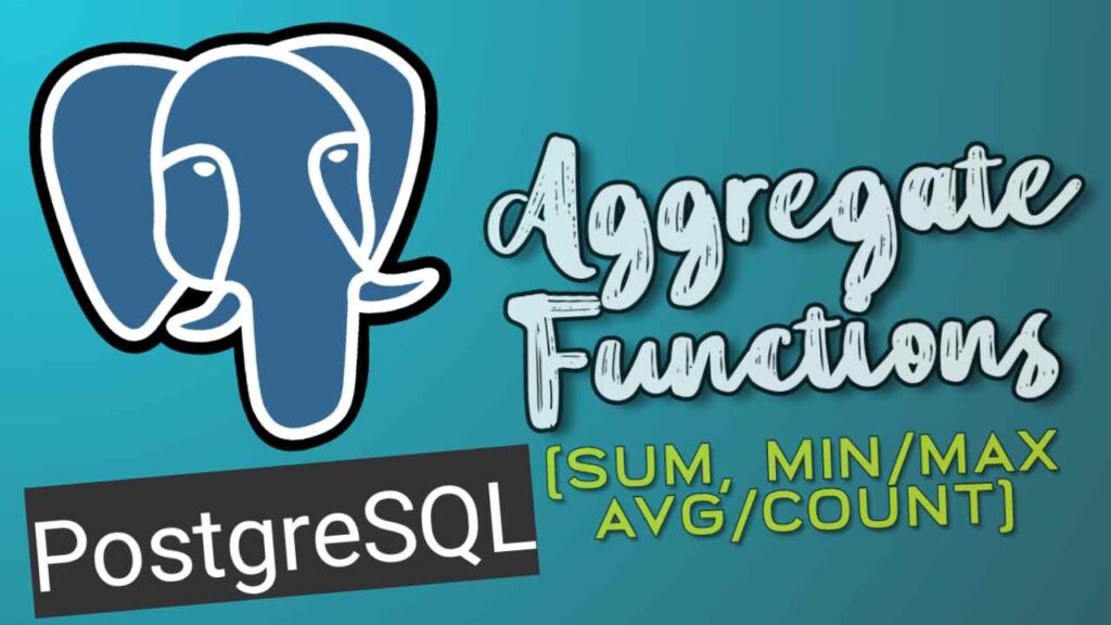 postgresql view aggregate function