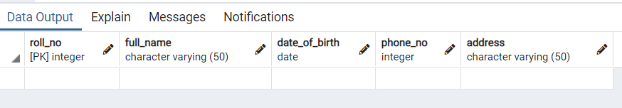 Insert data into postgres table using INSERT INTO