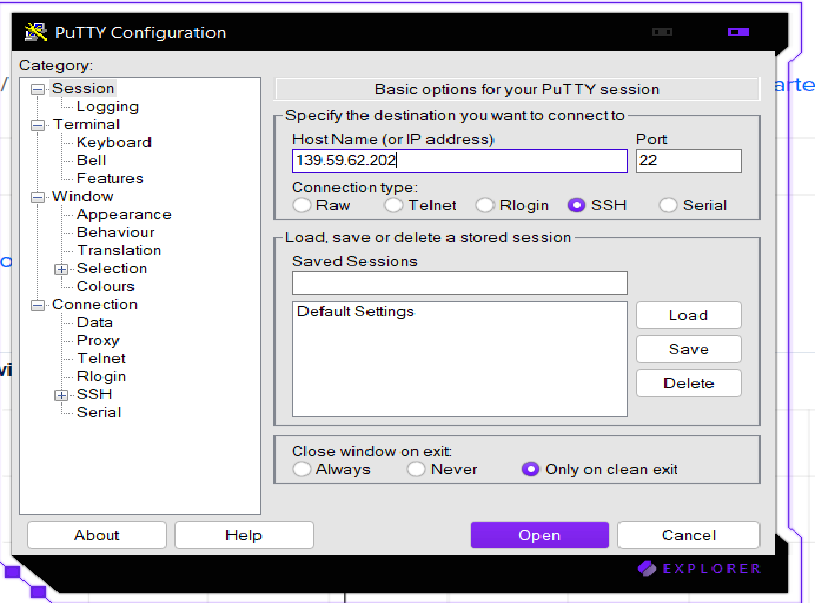 Putty login to server. Install wordpress for nginx