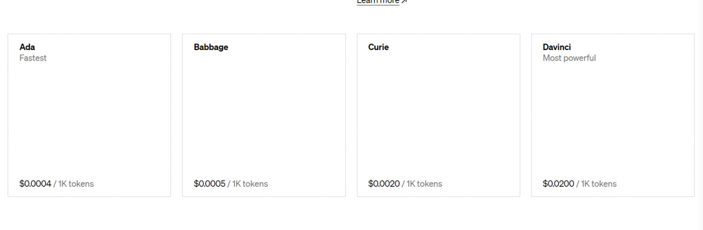 OpenAI API pricing model